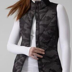 ATHLETA INLET REFLECTIVE VEST CAMO LUXE BLACK SMALL RUNNING